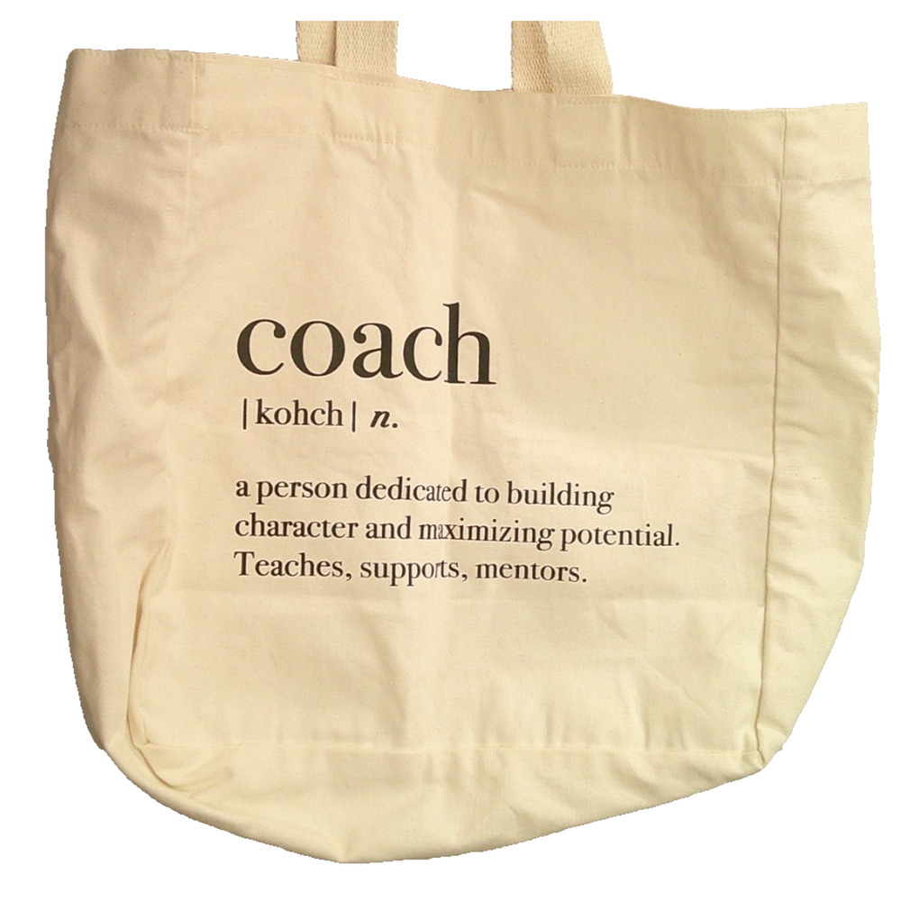 Sports Coach - Off White/ Black Classic Reusable Shopping Bag Team Gift